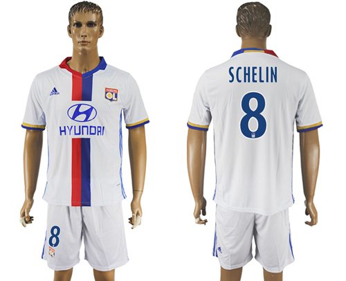 Lyon #8 Schelin Home Soccer Club Jersey